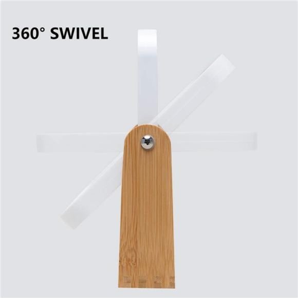 Vanity Makeup Mirror w Natural Bamboo Stand,8 Inch 1X/3X Magnification 2 Sided - Picture 3 of 5